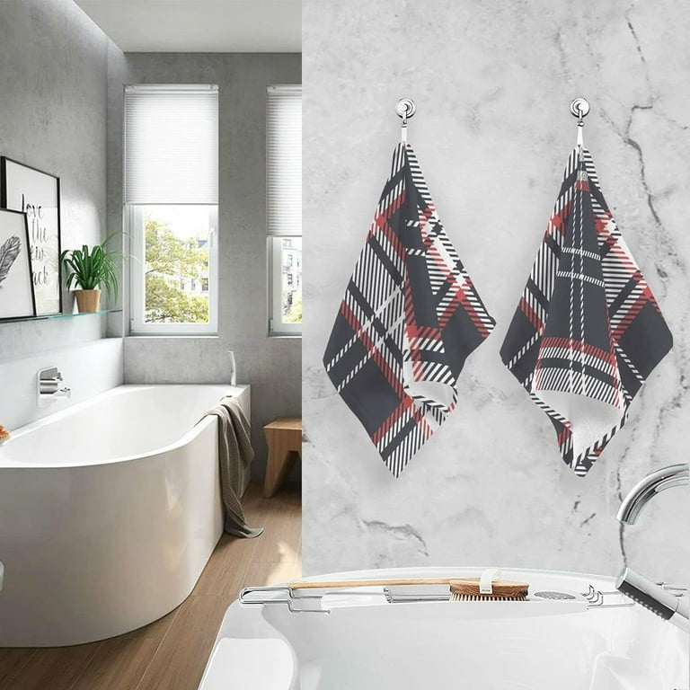 Buffalo plaid bath hand towels sale