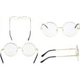 thumbnail image 3 of LAICAIW Vintage Round Prescription ready Metal Eyeglass Frame Clear Lens, 3 of 5