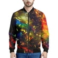 thumbnail image 2 of Chaqueta con estampado 3D de universo colorido para hombre, chaqueta con cremallera y espacio galáctico, abrigo informal holgado, sudadera con cremallera para primavera y otoño, 2 of 5