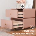 thumbnail image 5 of FINE MAKER Modern Minimalist Bedroom Nightstand, Swivel Double Drawer Creative Design Side Table, 5 of 8