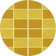 thumbnail image 1 of Ahgly Company Indoor Square Patterned Bright Gold Yellow Area Rugs, 3' Square, 1 of 6