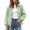 White/Polka dot, variant on Tqcoqu Women's Polka Dot Zip Up Jacket, Lapel Collar Bubble Sleeve Loose Lightweight Windbreaker Casual Outerwear,Women's,Size M-XXXL