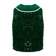 thumbnail image 3 of Doomiva Boys Girls Latin Jazz Modern Dance Vest Sleeveless Sparkly Sequins Waistcoat and Tuxedo Bowtie Dark Green 14, 3 of 4