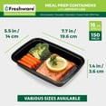 thumbnail image 3 of Recipientes de almacenamiento de alimentos Freshware Meal Prep, 1 compartimento, 3 of 9