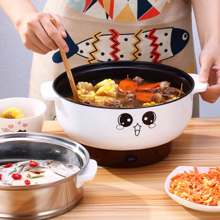 Large Capacity Multifunctional Electric Frying Pan with Non-Stick Coating  and Steamer Function - Perfect for Cooking, Hot Pot, and Steaming - 110V Pow