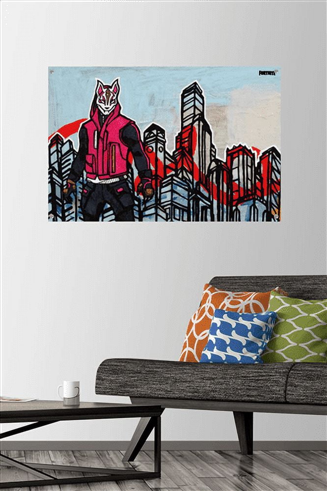 Fortnite - Aaron Fox Drift Wall Poster with Push Pins, 22.375" x 34"