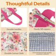 thumbnail image 4 of Pioneer Flower Floral Print Pattern Insulated Lunch Bag for Women & Adults,Large Portable Soft Cooler Lunch Bag,Thermal Food Storage Tote with Pearl Cotton,8.66L,8.75x5.75x9.5 Inch, 4 of 6