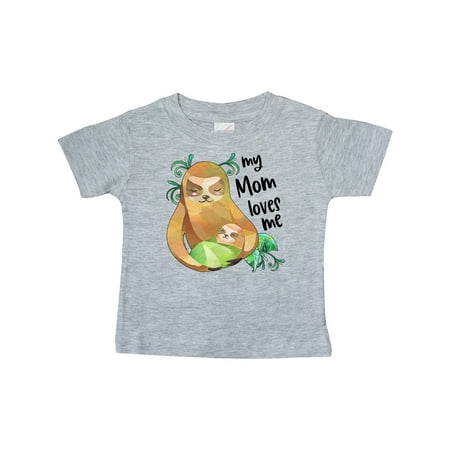 

Inktastic My Mom Loves Me Cute Sloth and Baby Gift Baby Boy or Baby Girl T-Shirt