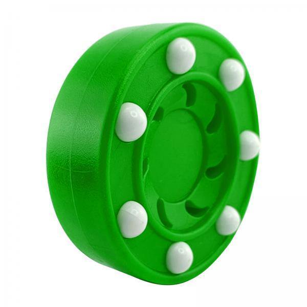 Almencla 4xDurable Roller Hockey Puck Pucks Training High Performance Slider Green