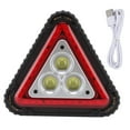 thumbnail image 1 of Luz de trabajo COB triangular multifuncional, luz roja de advertencia, carga USB, luz de reparación de automóviles para emergencias., 1 of 14