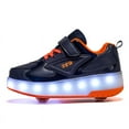 thumbnail image 4 of YUNICUS Kids LED USB Charging Roller Skate Shoes with Wheel Shoes Light up Roller Shoes Rechargeable Roller Sneakers, 4 of 7