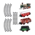thumbnail image 3 of Juguetes de tren eléctrico,Juegos de trenes eléctricos para niños y niñas Locomotora,Navidad Trenes Juguetes Vagones De Pasajeros,Set de Tren con Vías Sonidos de Luz Regalo de, 3 of 8