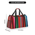 thumbnail image 3 of Fotbe Mexican Serape Blanket Stripes Bolsa de Viaje con Estampado, Bolsa de Fin de Semana para Mujer con Compartimento para Zapatos, Bolsa de Gimnasio con Bolsillo Húmedo, 3 of 7