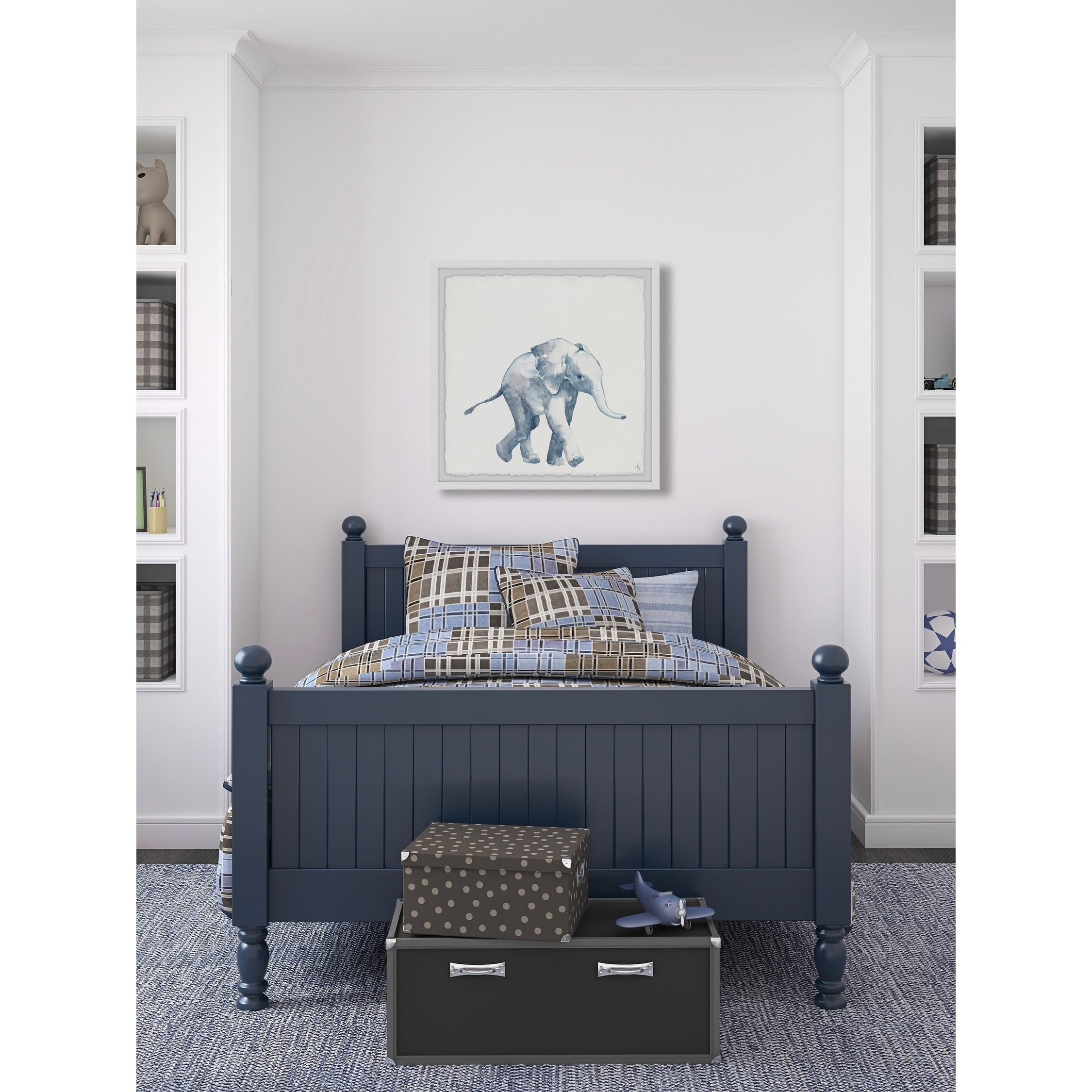 Marmont Hill Quiet Elephant Framed Wall Art