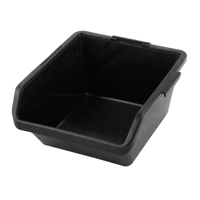 HFSL-TM-1 Contenedores de piezas de artesanía apilables de frente abierto en negro