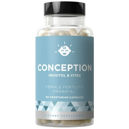 CONCEPTION Fertility Prenatal Vitamins - Regulate Your Cycle, Balance Hormones, Aid Ovulation - Myo-Inositol, Vitex, Folate Folic Acid - 60 Vegetarian Soft (Best Folic Acid Brand Philippines)