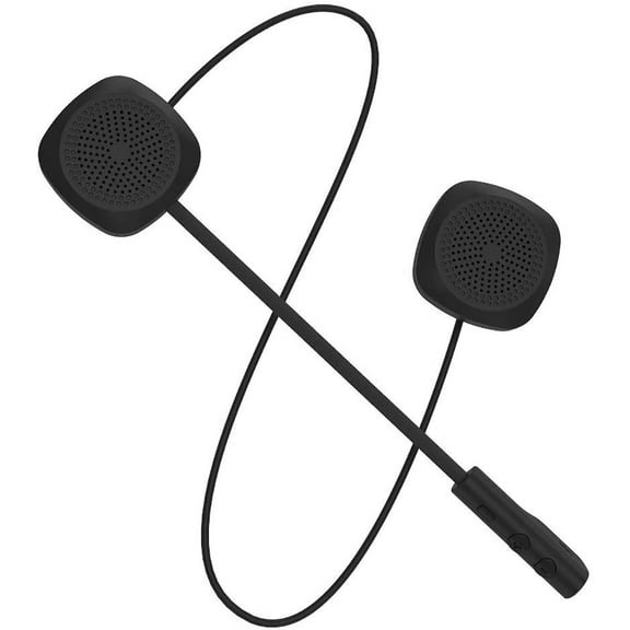 Amerteer Motorcycle Bluetooth Helmet Headset,Bluetooth 5.0 Music Call Control Hands-Free Microphone Dual Stereo Speaker Hands-Free Bilingual Conversion Headset，Black