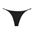 thumbnail image 1 of Gibobby Ropa interior bikini elástica para mujer Calzoncillos de bikini de doble capa de tiro bajo con tanga sexy para mujer(Negro， S), 1 of 4