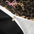 thumbnail image 3 of Manfei Leopard Print C Personalized Initial Queen Duvet Cover Set for Teens Female,Girls Vintage Bowtie Cheetah Print Bedding,Black Reversible,Lightweight Room Decor,3 Pieces,No Comforter, 3 of 5