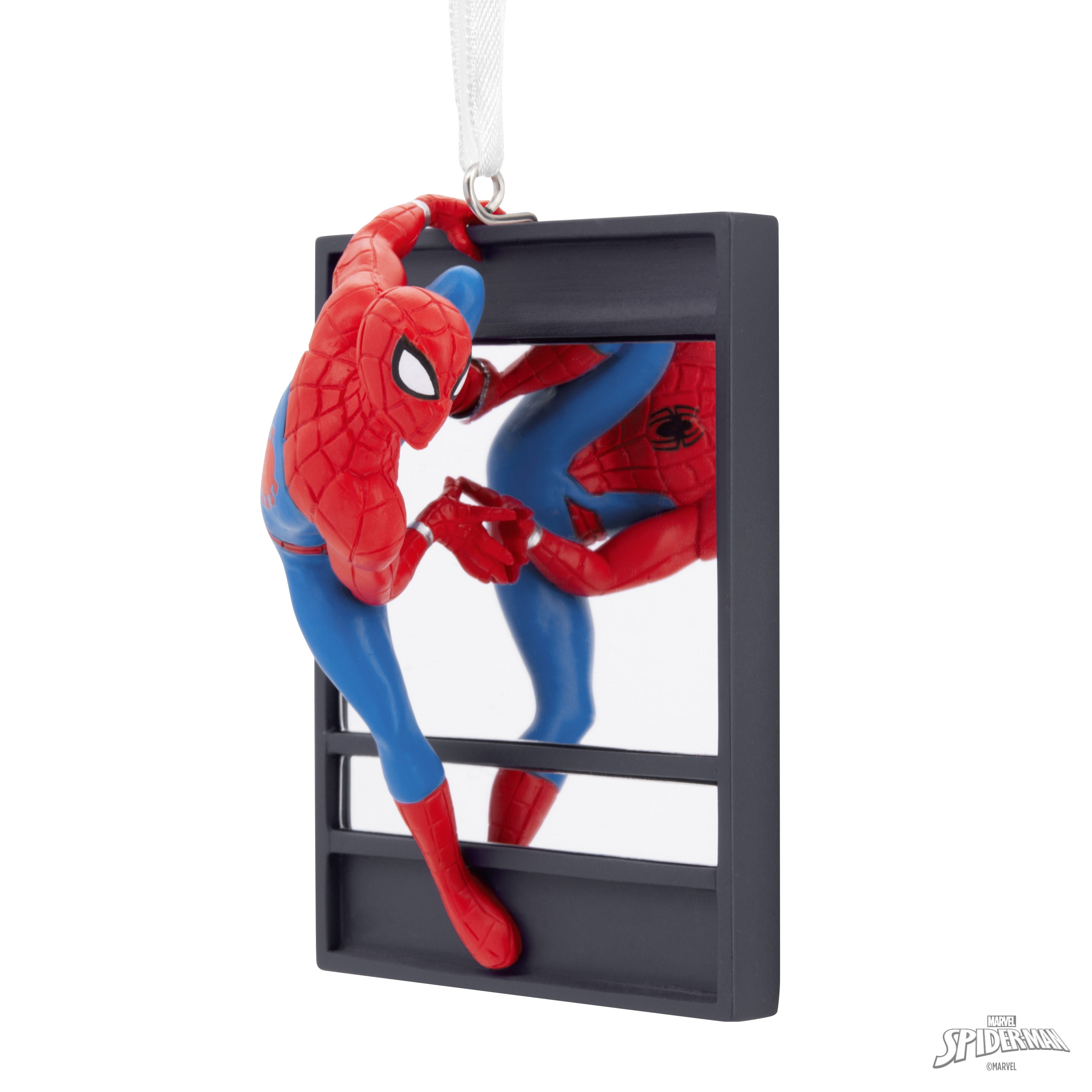 Hallmark Christmas Ornament (Marvel Spider-Man on Window), 1 Count, 1 Count