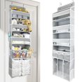 thumbnail image 4 of Organizador de almacenamiento para colgar en la puerta EZVERY, gris, con soporte para pañales, 4 of 6