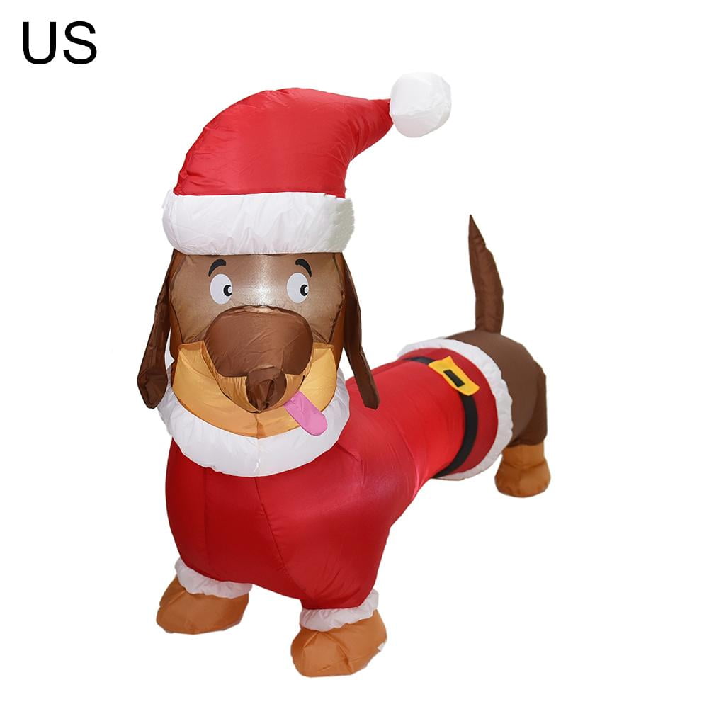 Christmas Inflatable Doll Durable Simulation Dog Decoration Craft for