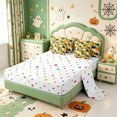 thumbnail image 3 of Manfei Maple Leaf Fall Print 7-Piece King Bedding,Fall Pumpkin Print King Bed in a Bag,Polkadot Reversible, 3 of 7