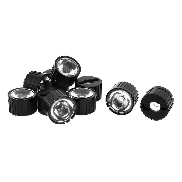 10 Pcs 60 Degree Wide Angle Condenser Light Optical Lens w Black Holder
