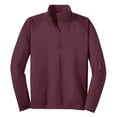 thumbnail image 5 of Yellow Rooster Men's Sport Wick Stretch 1/2 Zip Pullover Maroon 4XL, 5 of 7
