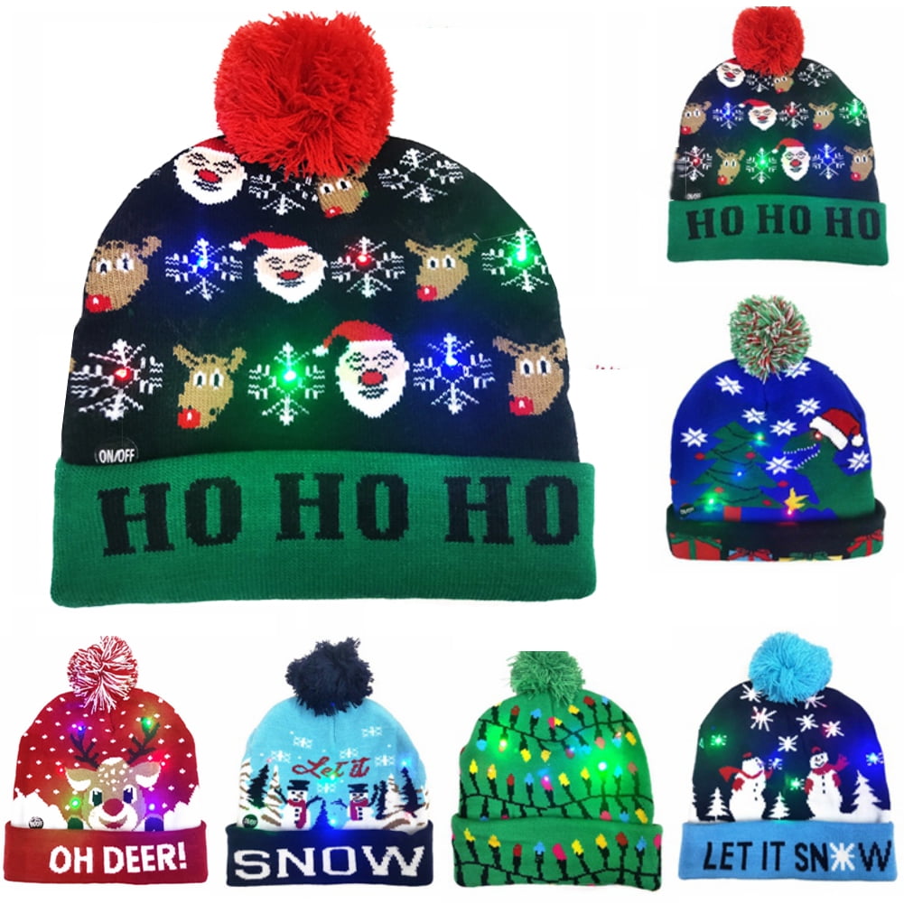 DANKEYISI Christmas Hat Xmas Beanie Knit Hats Winter Snow Hats Cap  Christmas Party Favors for Adults and Kids - AliExpress
