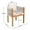 Beige,Teak, variant on Outdoor Sofa, Acacia Wood Outdoor Dining Chairs 2-Pack with Mix White Rope Handles, Washable Waterproof Beige Cushions, 400 lbs Capacity, Beige,Teak Patio Furniture,Outdoor Sectional