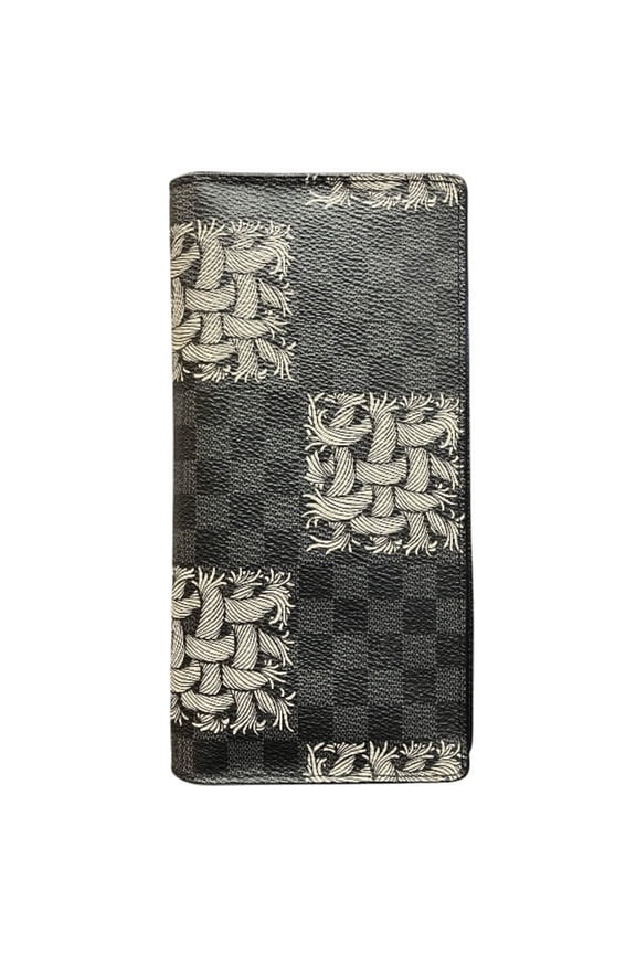 Pre-Owned Louis Vuitton Damier Graphite Portefeuille Brazza N61211 Christopher Ness Rope Long...