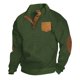 thumbnail image 2 of pstuiky camisetas de manga larga para hombre, Suéter de hombre con botones, color liso, cuello alto, mangas largas y cuadrados pequeños tops de invierno para hombre xxxl, 2 of 6