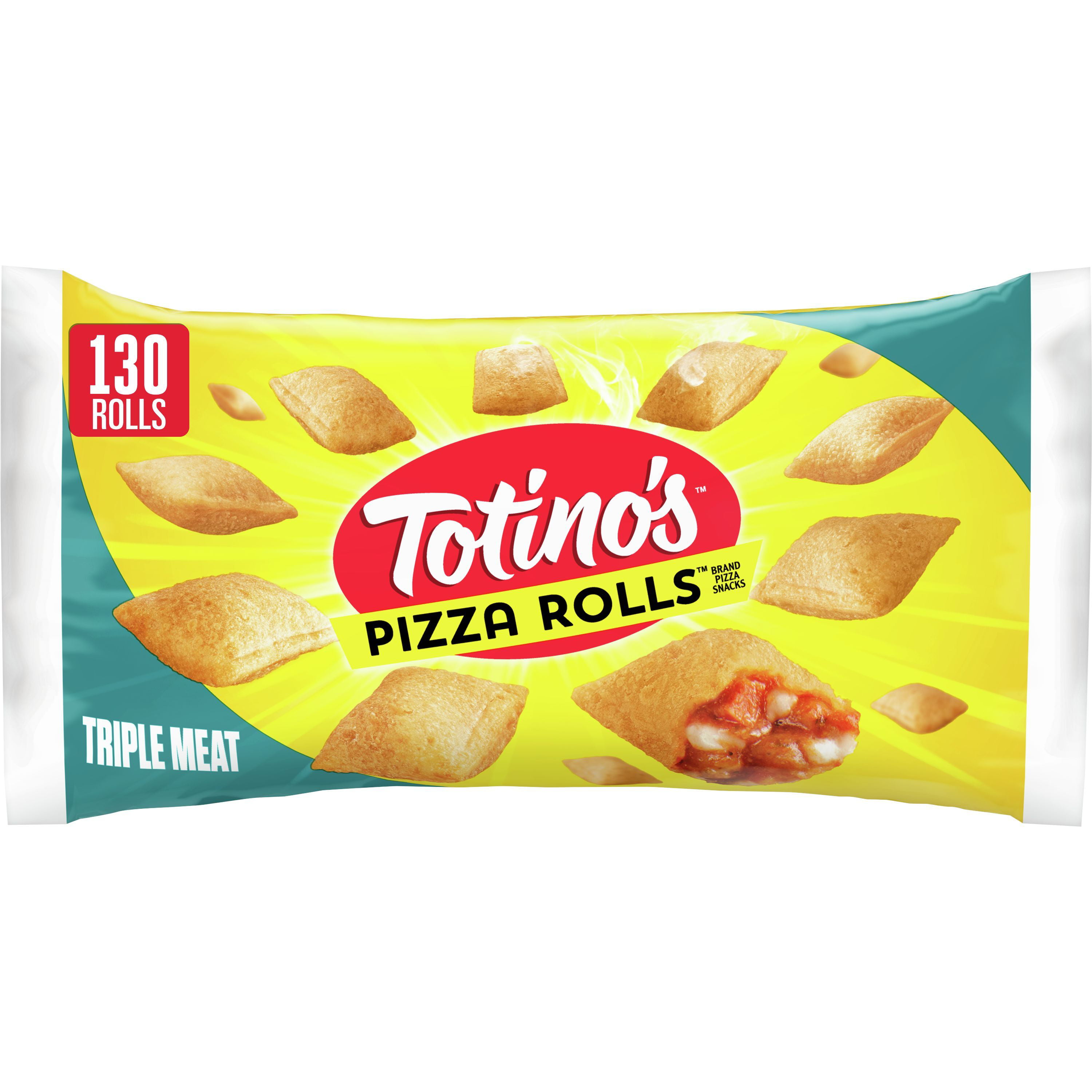 Totino's Pizza Rolls, Triple Meat, Frozen Snacks, 63.5 oz, 130 ct