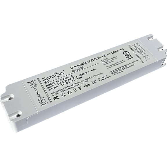 24V 60W Dimmable CV DC LED Driver UL approved