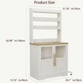 thumbnail image 2 of Yeshouse Bakers Rack with Storage and Power Hub - Versatile Microwave Oven Stand with Pantry Hutch and Thick Tabletop, 2 of 7