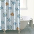 thumbnail image 5 of Ocean series Shower Curtain - Marine Seashell Pattern with 12 Easy-Slide Hooks for Modern Bathrooms,84x72in, 5 of 5