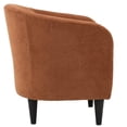 thumbnail image 3 of Fox Hill Trading Traditional Polyester Fabric & EPS Curved Tub Chair in Orange, 3 of 4