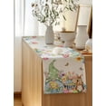 thumbnail image 5 of Table Runner 36 Inches Long for Kitchen Dining, Easter Gnomes Dresser Scarf Farmhouse, Dining Table Decorations for Wedding/Parties, Spring Watercolor Bunny Tulip Flower Beige 13 x 36 In, 5 of 8