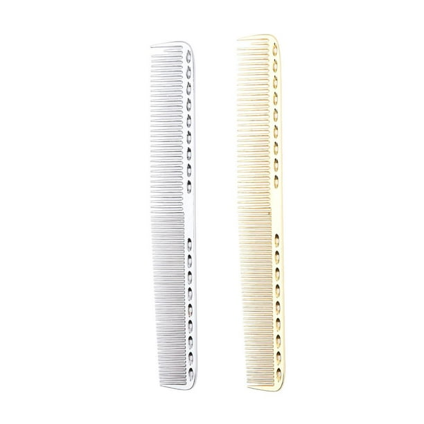2x peine de peinado | Peines metálicos antiestáticos resistentes al calor de 8.5 " todo tipo de cabello | Juego de peines de finos y a Zulema peine de aluminio para hombres