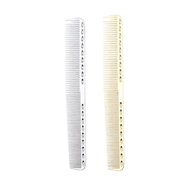 Juego De 2, Diente Ancho Y Fino, Peluquero Profesional, Selección De Cabello Peinados, Metal, Para Mujeres, Hombres, , 21.5 Cm, 8.46 Pulgadas Sunnimix peine de aluminio para hombres