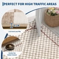 thumbnail image 6 of Garvee 4'x6' Checkered Cherry Area Rug Washable Border Carpet, Soft Non-Slip Low Pile Farmhouse Rug for Living Room Bedroom Home Office, Light Brown, 6 of 10