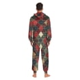 thumbnail image 4 of FORMRS Onesies Pajama for Adults Unisex Hoodie Winter Jumpsuit One Piece Sleepwear, Sizes S-2XL, Dark Tartan Pattern, 4 of 7
