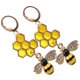 thumbnail image 4 of Bee Pendant Earrings Beehive Earrings Dangle Earrings Hypoallergenic Ear Jewelry Women Gift, 4 of 4