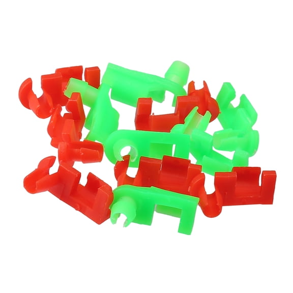 Unique Bargains Tailgate Handle Rod Clips, for Chevrolet Silverado 1999-2009, Plastic, No.88981030/88981031, Green Red, 6 Pair