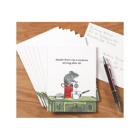 Holiday Photo Card Sale A Creature Was Stirring Mouse Holiday Greeting Cards - Set of 8 with Envelopes ()