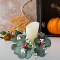 thumbnail image 1 of Guirnalda de hojas de eucalipto BLESIY Anillos de velas florales artificiales candelabro, 1 of 8