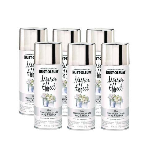 Specialty Mirror Effect Spray Paint, High Gloss Mirror, 6 oz Aerosol Can, 6/Carton | Bundle of 2