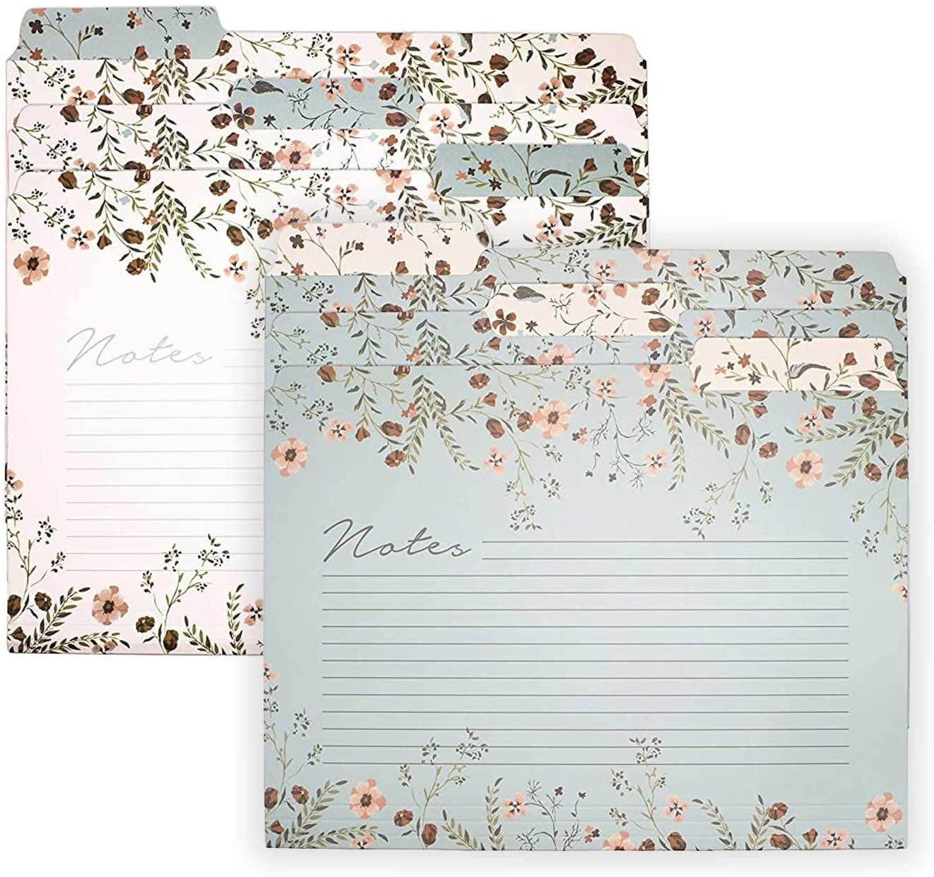 Steel Mill & Co. Sturdy Reversible Decorative File Folders, Set of 6