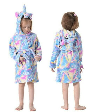 

Unicorn children s bathrobe thickened comfortable nightgown cartoon cute home clothes girl gift
